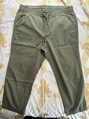 Women’s GAP cotton blend Easy Pant - cropped - green - Size L